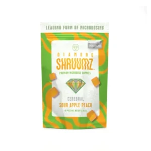 Buy Diamond Shruumz Gummies Sour Apple Peach – Micro Dose 15 pieces