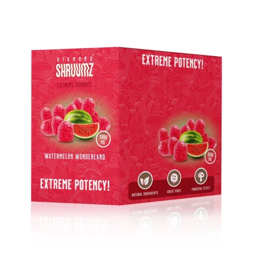 Buy Diamond Shruumz Gummies Watermelon Wonderland – Mega Dose 1000 MG each 5 pieces